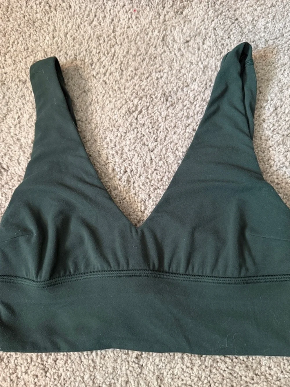 Deep Green V-Neck Bralette - Women Intimates